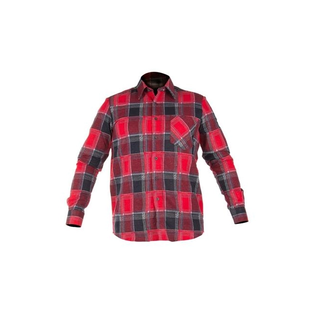 Koszula flanelowa w kratę czerwona LahtiPro LPKF1